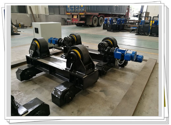 La PU de soldadura motorizada del rotor del tubo del viaje 5T rueda el rodillo de torneado convencional del tanque