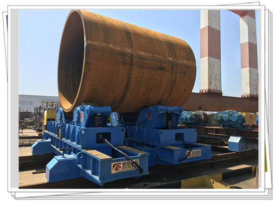 Fundación costera Pin Piles Welding Turning Roller con la rueda de acero